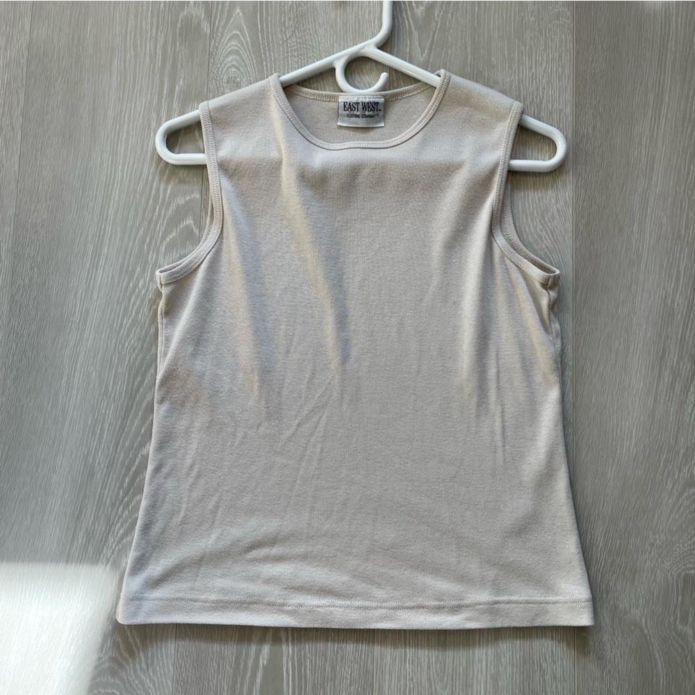 East West Clothing Co. Neutral Tone Sleeveless Tank, Medium fit, cotton
